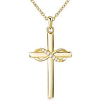 Colier cu pandantiv cruce infinit ornamentat cu cristale