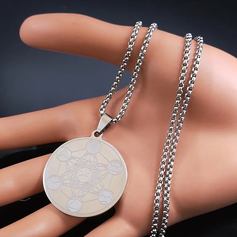 Collar con Colgante Cubo de Metatrón para Hombre o Mujer 