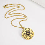 Collar con Colgante Cubo de Metatrón dorado