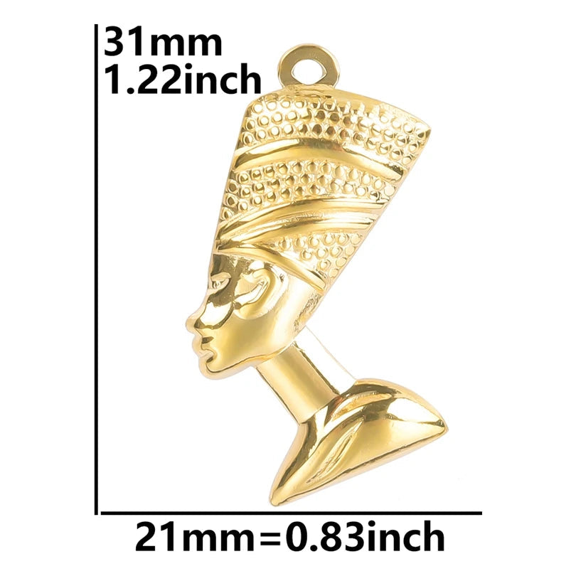 Collar con colgante egipcio de Nefertiti 