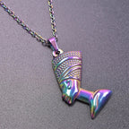 Collar con Colgante de Nefertiti plata antigua