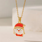 Collar con colgante de Papá Noel de Navidad