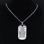 Collar con colgante de oraciones judías Mezuzah en letras hebreas 