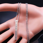 Collar con colgante de protección Mesuzah y letras hebreas judías en plata