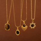 Collar con Colgante de Protección Ojo de Tigre para Mujer D