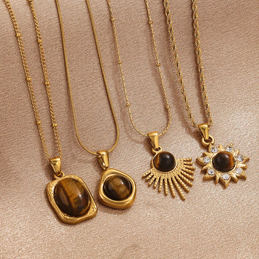 Collar con Colgante de Protección Ojo de Tigre para Mujer B