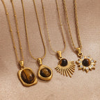 Collar con Colgante de Protección Ojo de Tigre para Mujer B