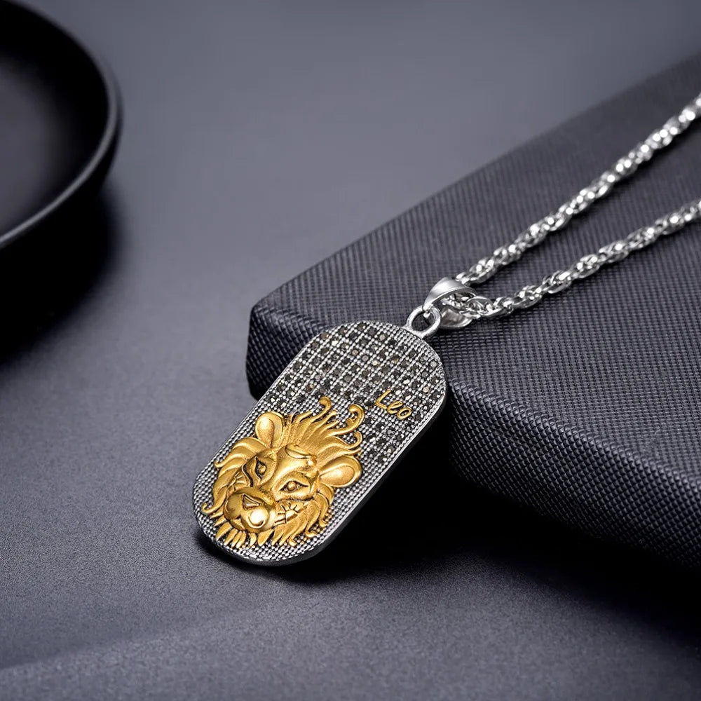 Collar con colgante de estilo signo del zodiaco astrológico