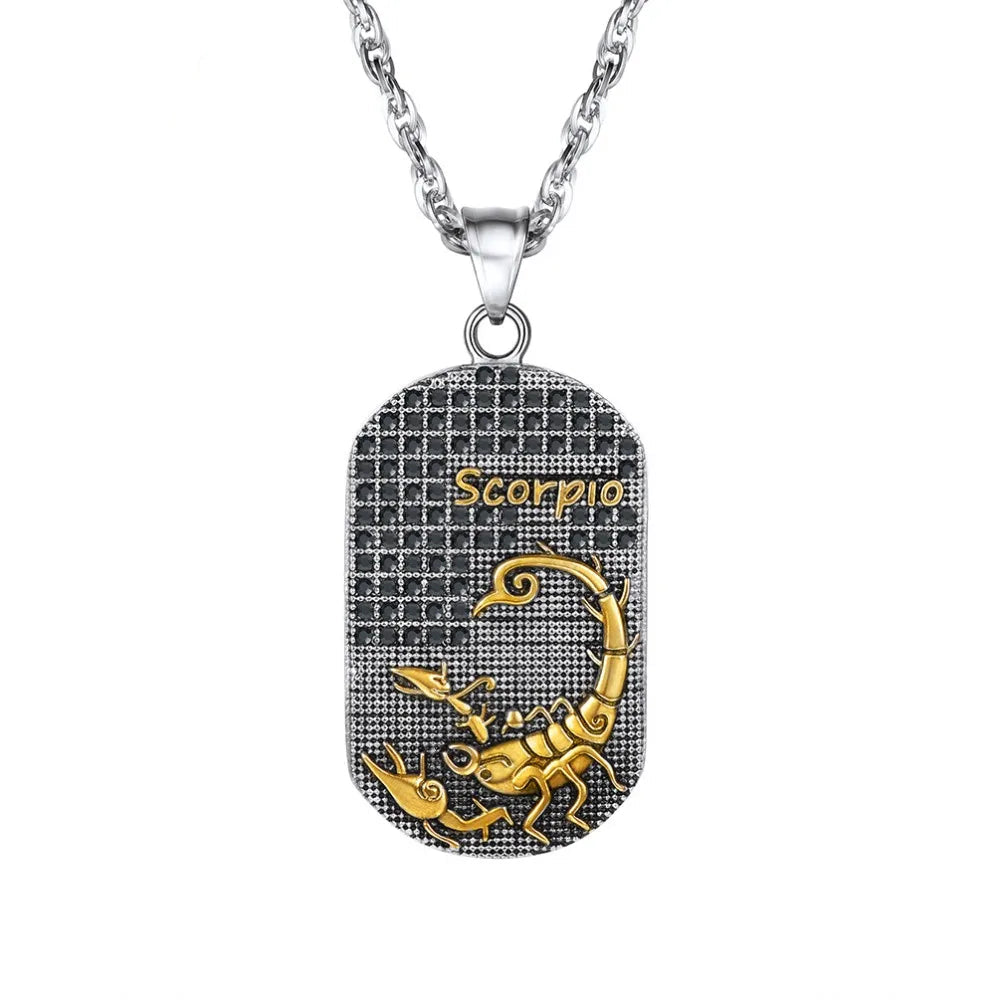 Collar con colgante de estilo signo del zodiaco astrológico