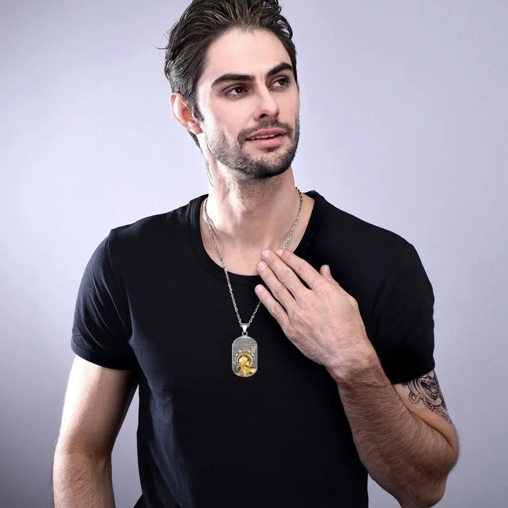 Collar con colgante de estilo signo del zodiaco astrológico