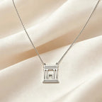 Collar con colgante del templo sagrado de Jerusalén "El Beit Hamikdash" judío plata