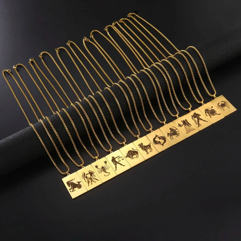 Collar con Colgante Elegante Signo del Zodiaco Astrológico