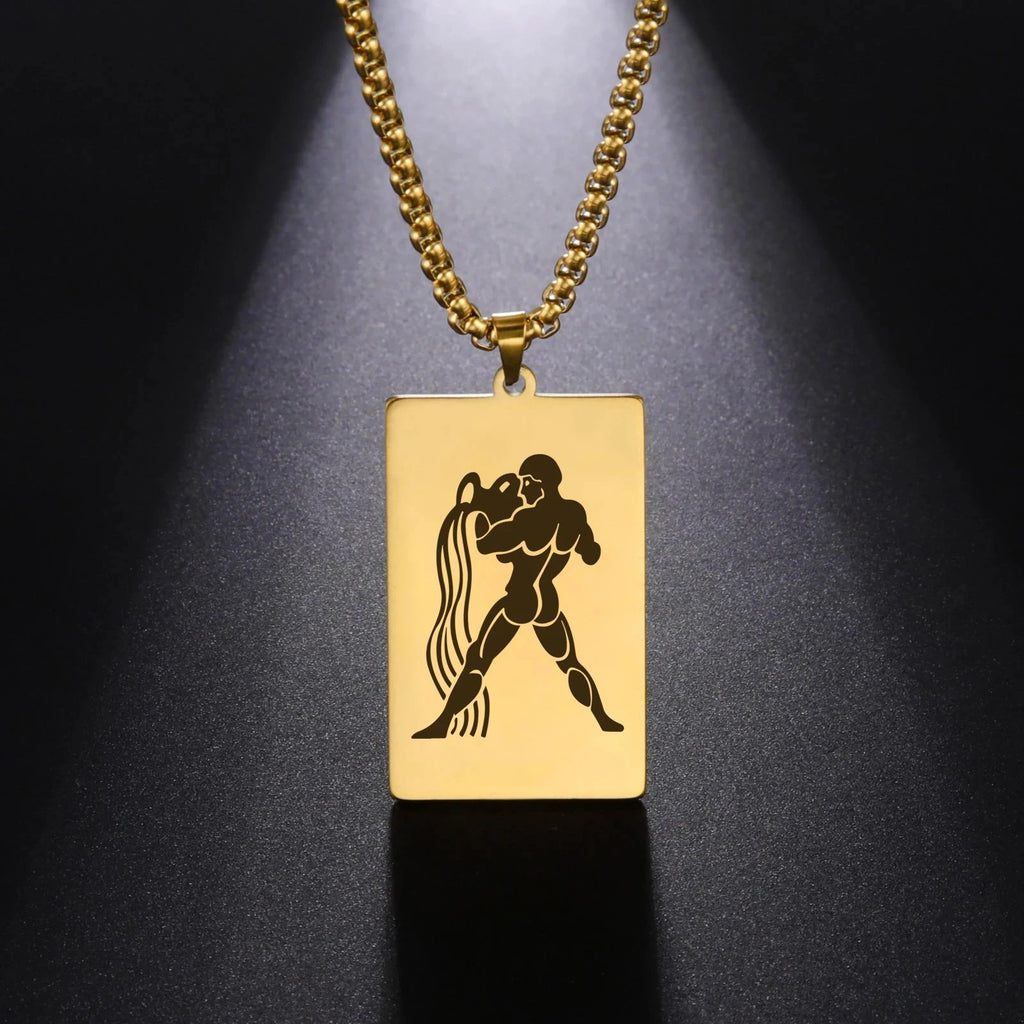 Collar con Colgante Elegante Signo del Zodiaco Astrológico