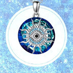 Collar con Colgante de Circonio para Protección Contra el Mal de Ojo