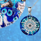 Collar con Colgante de Circonio para Protección Contra el Mal de Ojo