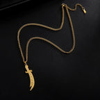 Collar con colgante de espada de Ali Zulfikar árabe islam musulmán oro