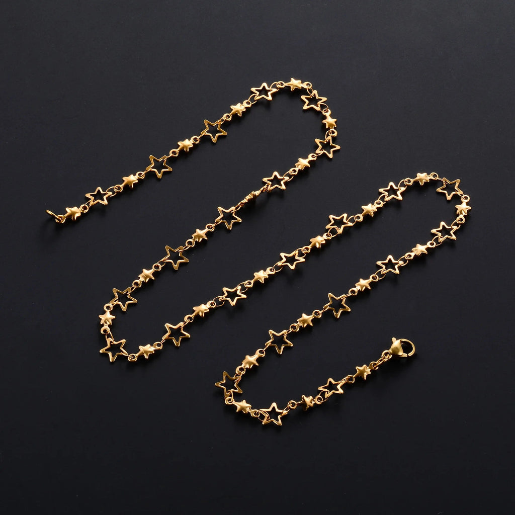 Collar con Colgante Estrella Astrología para Hombre o Mujer oro