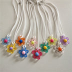 Collar con Colgante de Flor Colorida
