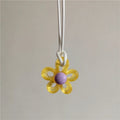 Collar con Colgante de Flor Colorida beige