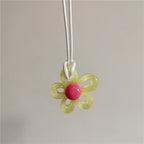 Collar con Colgante de Flor Colorida amarillo