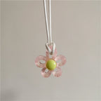 Collar con Colgante de Flor Colorida rosa