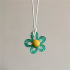 Collar con Colgante de Flor Colorida
