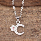 Collar con colgante de inicial y flor c