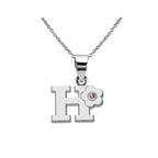 Collar con colgante de inicial y flor h