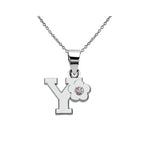 Collar con colgante de inicial y flor y