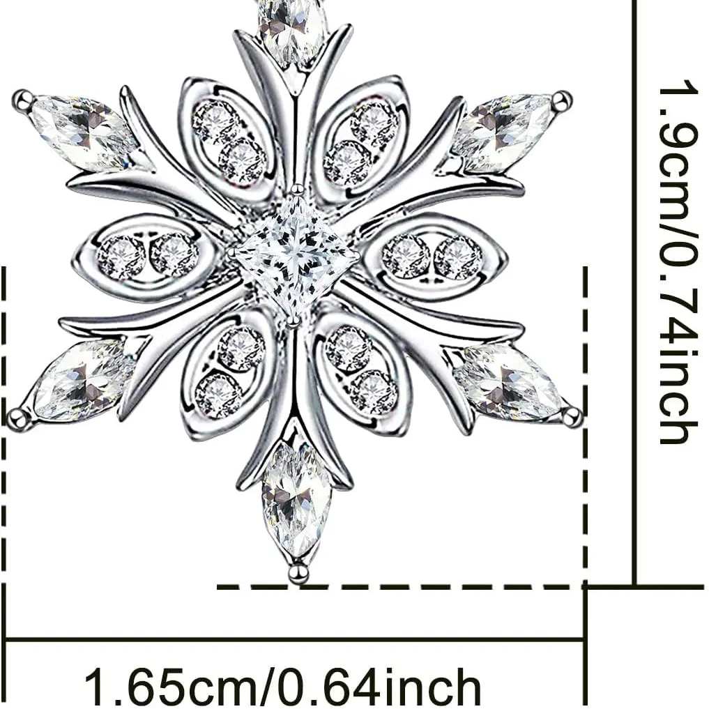 Collar con colgante de copo de nieve en circonio