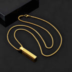 Collar con colgante geométrico Ayatul Kursi árabe 