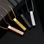 Collar con colgante geométrico Ayatul Kursi árabe 