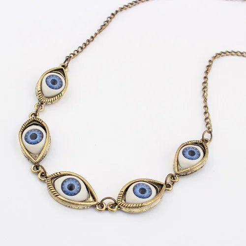 Collar con Colgante Contra el Mal de Ojo bronce