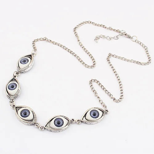 Collar con Colgante Contra el Mal de Ojo plata
