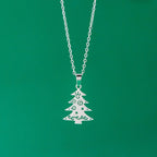 Collar con Colgante Invernal abeto plata