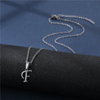 Collar personalizado con colgante de inicial f