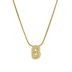Collar con colgante de inicial con strass b