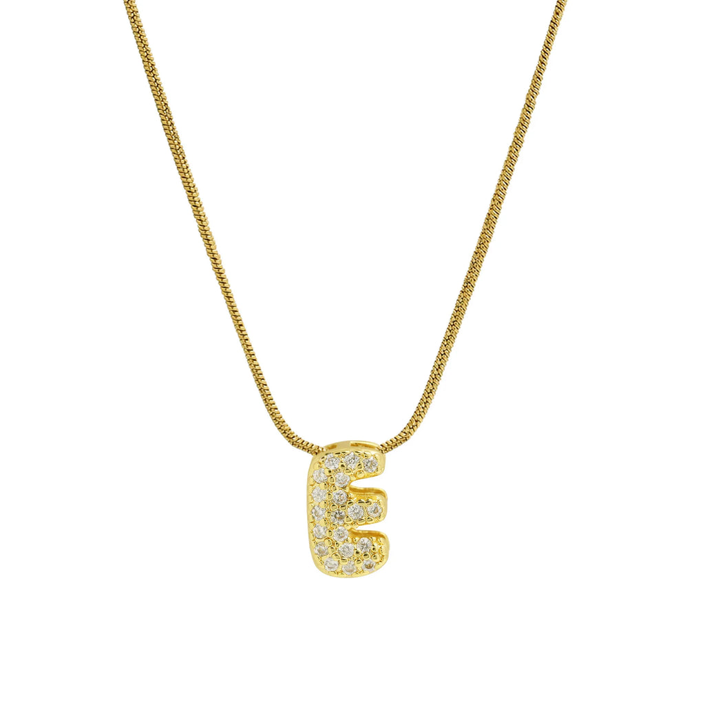 Collar con colgante de inicial con strass e