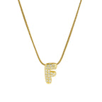 Collar con colgante de inicial con strass f