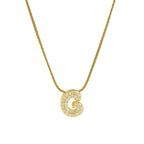 Collar con colgante de inicial con strass g