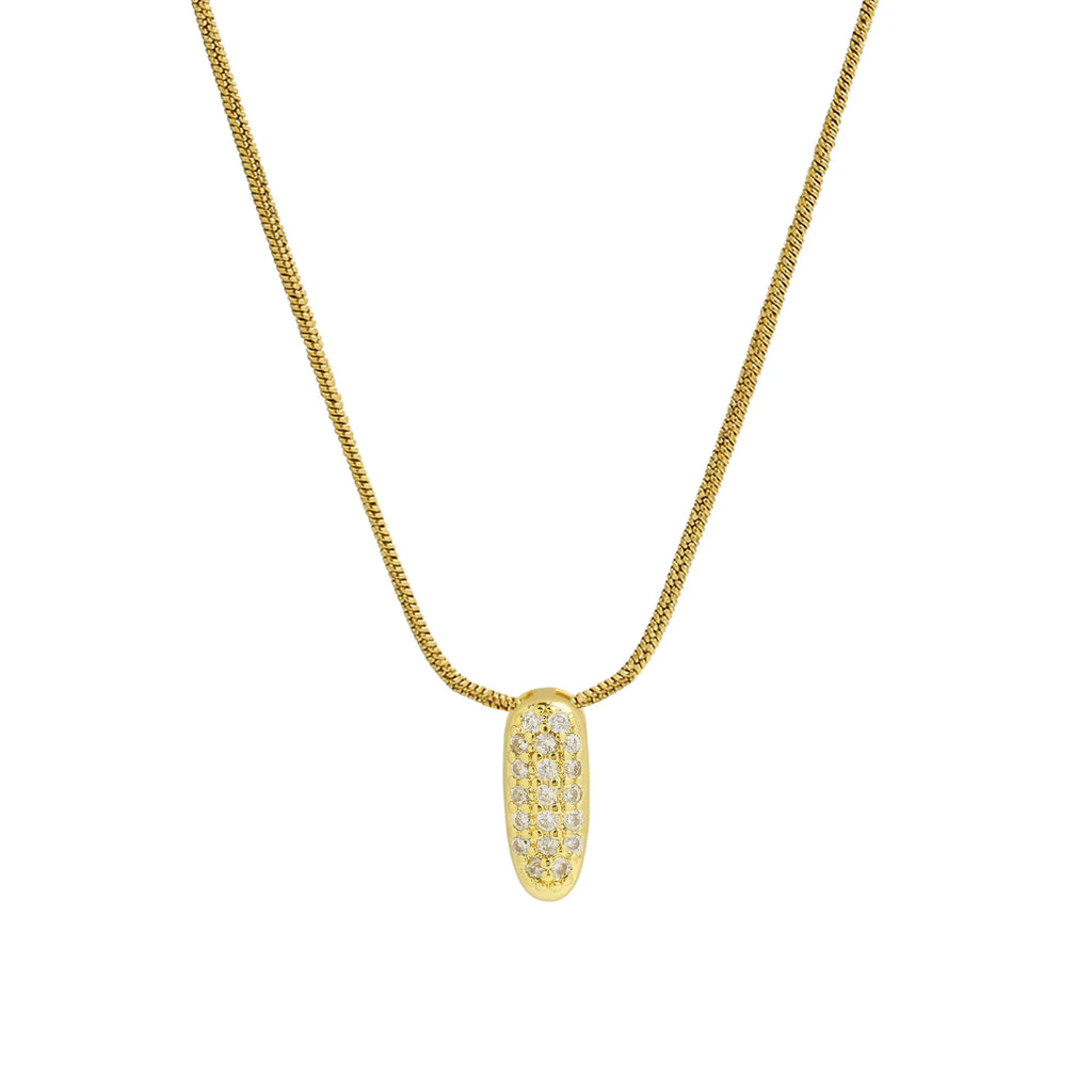 Collar con colgante de inicial con strass i
