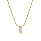 Collar con colgante de inicial con strass i