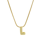 Collar con colgante de inicial con strass l