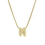 Collar con colgante de inicial con strass n