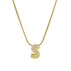 Collar con colgante de inicial con strass s