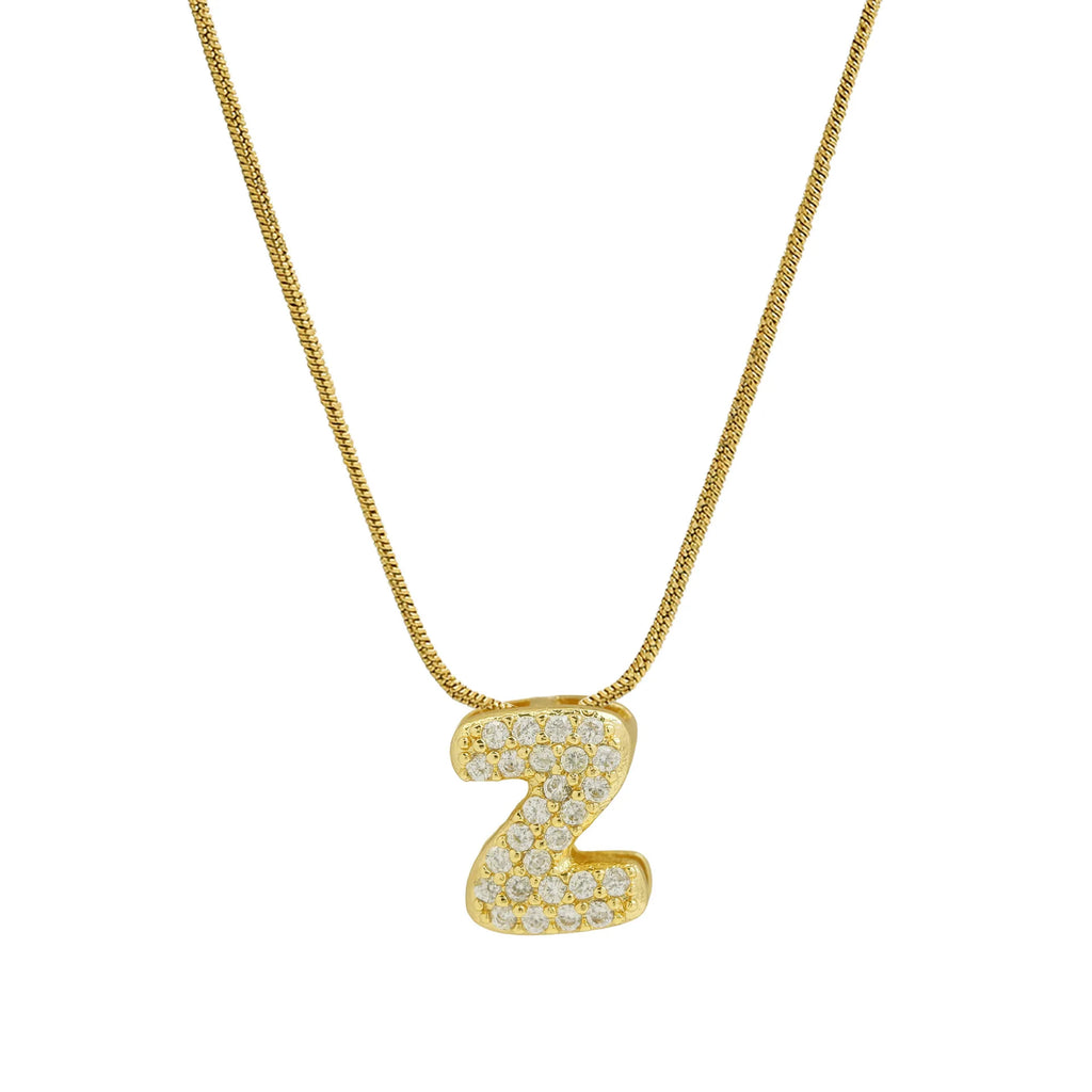 Collar con colgante de inicial con strass z