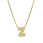 Collar con colgante de inicial con strass z