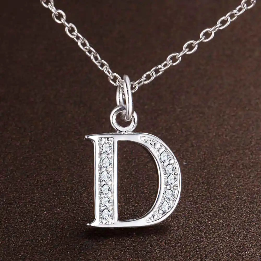 Collar largo con colgante inicial d