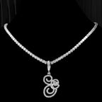 Collar gargantilla con colgante de inicial y strass g