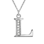 Collar largo con colgante inicial l